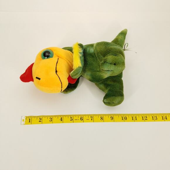 Wild Republic Oviraptor Green Yellow Dinosaur Plush Stuffed Animal Toy 2014 - Picture 10 of 10